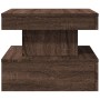 Mesa de centro con luces LED marrón roble 50x50x40 cm de vidaXL, Mesas de centro - Ref: Foro24-839846, Precio: 66,80 €, Descu...