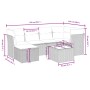 Set de comedor de jardín 7 pzas y cojines ratán sintético negro de vidaXL, Conjuntos de jardín - Ref: Foro24-3263181, Precio:...