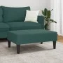 Reposapiés de terciopelo verde oscuro 77x55x31 cm de vidaXL, Otomanas - Ref: Foro24-379559, Precio: 69,03 €, Descuento: %