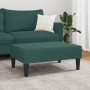 Reposapiés de terciopelo verde oscuro 77x55x31 cm de vidaXL, Otomanas - Ref: Foro24-379559, Precio: 70,01 €, Descuento: %