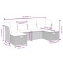 Set de sofás de jardín 6 piezas y cojines ratán sintético negro de vidaXL, Conjuntos de jardín - Ref: Foro24-3263232, Precio:...