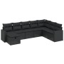 Set de sofás de jardín 8 piezas y cojines ratán sintético negro de vidaXL, Conjuntos de jardín - Ref: Foro24-3263581, Precio:...