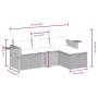 Set de sofás de jardín 4 pzas y cojines ratán sintético gris de vidaXL, Conjuntos de jardín - Ref: Foro24-3263756, Precio: 25...