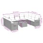 Set de sofás de jardín 10 pzas cojines ratán sintético negro de vidaXL, Conjuntos de jardín - Ref: Foro24-3227119, Precio: 62...