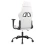 Silla gaming de masaje cuero sintético blanco y rosa de vidaXL, Sillones para videojuegos - Ref: Foro24-345408, Precio: 114,4...