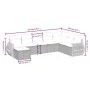 8-teiliges Gartensofa-Set und Kissen aus schwarzem Kunststoff-Rattan. von vidaXL, Gartensets - Ref: Foro24-3264201, Preis: 54...