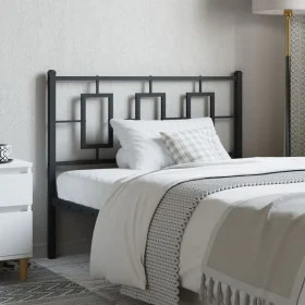 Cabecero de metal negro 107 cm de vidaXL, Cabeceros y pies de cama - Ref: Foro24-374271, Precio: 35,66 €, Descuento: %