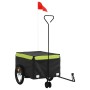 Remolque para bicicleta hierro negro y verde 45 kg de vidaXL, Remolques para bicicletas - Ref: Foro24-94109, Precio: 98,75 €,...