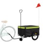 Remolque para bicicleta hierro negro y verde 45 kg de vidaXL, Remolques para bicicletas - Ref: Foro24-94109, Precio: 98,75 €,...