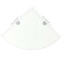 Estante de esquina con soportes cromados vidrio claro 25x25 cm en Estanterías | Comprar online en Foru.es