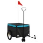 Remolque para bicicleta hierro negro y azul 30 kg de vidaXL, Remolques para bicicletas - Ref: Foro24-94100, Precio: 98,88 €, ...