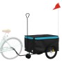 Remolque para bicicleta hierro negro y azul 30 kg de vidaXL, Remolques para bicicletas - Ref: Foro24-94100, Precio: 98,88 €, ...
