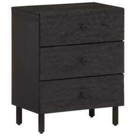 Mesita de noche madera maciza de mango negra 50x33x60 cm de vidaXL, Mesitas de noche - Ref: Foro24-356828, Precio: 97,88 €, D...