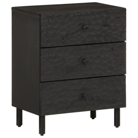 Mesita de noche madera maciza de mango negra 50x33x60 cm de vidaXL, Mesitas de noche - Ref: Foro24-356828, Precio: 97,88 €, D...