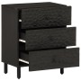 Mesita de noche madera maciza de mango negra 50x33x60 cm de vidaXL, Mesitas de noche - Ref: Foro24-356828, Precio: 97,88 €, D...