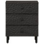 Mesita de noche madera maciza de mango negra 50x33x60 cm de vidaXL, Mesitas de noche - Ref: Foro24-356828, Precio: 97,88 €, D...