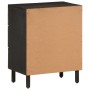 Mesita de noche madera maciza de mango negra 50x33x60 cm de vidaXL, Mesitas de noche - Ref: Foro24-356828, Precio: 97,88 €, D...