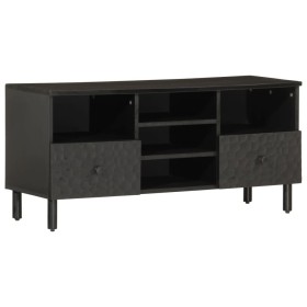 Mueble de TV madera maciza de mango negro 100x33x46 cm de vidaXL, Muebles TV - Ref: Foro24-356837, Precio: 79,18 €, Descuento: %