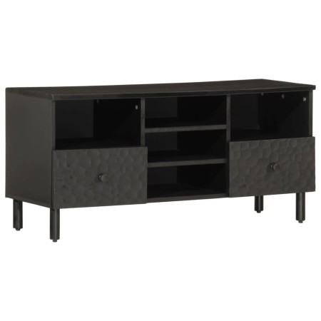 Mueble de TV madera maciza de mango negro 100x33x46 cm de vidaXL, Muebles TV - Ref: Foro24-356837, Precio: 79,18 €, Descuento: %