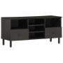 Mueble de TV madera maciza de mango negro 100x33x46 cm de vidaXL, Muebles TV - Ref: Foro24-356837, Precio: 79,18 €, Descuento: %