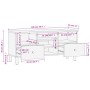 Mueble de TV madera maciza de mango negro 100x33x46 cm de vidaXL, Muebles TV - Ref: Foro24-356837, Precio: 79,18 €, Descuento: %