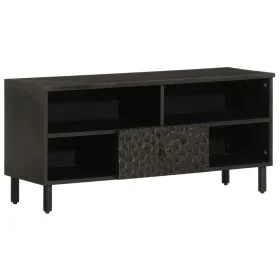 Mueble de TV madera maciza de mango negro 100x33x46 cm de vidaXL, Muebles TV - Ref: Foro24-356835, Precio: 67,55 €, Descuento: %