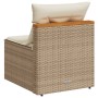 Sofá de jardín sin reposabrazos 2 uds y cojines ratán PE beige de vidaXL, Sofás de exterior - Ref: Foro24-365834, Precio: 143...