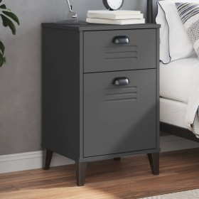 Mesita de noche VIKEN madera de ingeniería gris antracita de vidaXL, Mesitas de noche - Ref: Foro24-374916, Precio: 70,85 €, ...
