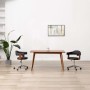 Silla de comedor giratoria madera curvada cuero sintético negro de vidaXL, Sillas de comedor - Ref: Foro24-287415, Precio: 14...