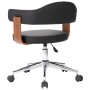 Silla de comedor giratoria madera curvada cuero sintético negro de vidaXL, Sillas de comedor - Ref: Foro24-287415, Precio: 14...