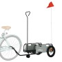 Remolque para bicicletas hierro y tela Oxford gris de vidaXL, Remolques para bicicletas - Ref: Foro24-94182, Precio: 83,11 €,...