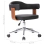 Silla de comedor giratoria madera curvada cuero sintético negro de vidaXL, Sillas de comedor - Ref: Foro24-287415, Precio: 14...