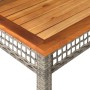 Mesa de jardín ratán sintético madera acacia gris 80x80x75 cm de vidaXL, Mesas de jardín - Ref: Foro24-366274, Precio: 96,76 ...
