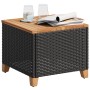 Mesa de jardín ratán sintético madera acacia negro 45x45x37 cm de vidaXL, Mesas de jardín - Ref: Foro24-366325, Precio: 66,74...