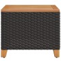 Mesa de jardín ratán sintético madera acacia negro 45x45x37 cm de vidaXL, Mesas de jardín - Ref: Foro24-366325, Precio: 66,74...