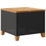 Mesa de jardín ratán sintético madera acacia negro 45x45x37 cm de vidaXL, Mesas de jardín - Ref: Foro24-366325, Precio: 66,74...
