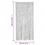 Cortina antimoscas chenilla gris 90x220 cm de vidaXL, Mosquiteras para ventanas - Ref: Foro24-377349, Precio: 61,07 €, Descue...