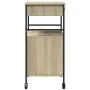 Carrito de cocina madera ingeniería roble Sonoma 56x43x89,5 cm de vidaXL, Carros de cocina y comedor - Ref: Foro24-842392, Pr...