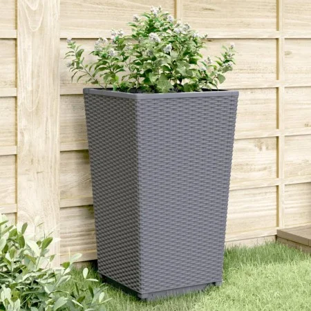 Jardineras 2 unidades PP azul gris 32,5x32,5x57 cm de vidaXL, Maceteros y jardineras - Ref: Foro24-367846, Precio: 65,39 €, D...
