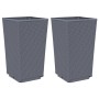 Jardineras 2 unidades PP azul gris 32,5x32,5x57 cm de vidaXL, Maceteros y jardineras - Ref: Foro24-367846, Precio: 72,44 €, D...