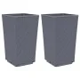 Jardineras 2 unidades PP azul gris 32,5x32,5x57 cm de vidaXL, Maceteros y jardineras - Ref: Foro24-367846, Precio: 65,39 €, D...