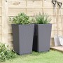 Jardineras 2 unidades PP azul gris 32,5x32,5x57 cm de vidaXL, Maceteros y jardineras - Ref: Foro24-367846, Precio: 72,44 €, D...