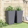 Jardineras 2 unidades PP azul gris 32,5x32,5x57 cm de vidaXL, Maceteros y jardineras - Ref: Foro24-367846, Precio: 65,39 €, D...