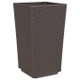 Jardineras 2 unidades PP marrón 32,5x32,5x57 cm de vidaXL, Maceteros y jardineras - Ref: Foro24-367850, Precio: 71,11 €, Desc...