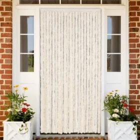 Cortina antimoscas chenilla beige y blanco 56x200 cm by vidaXL, Mosquito nets for windows - Ref: Foro24-377340, Price: 38,68 ...