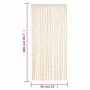 Cortina antimoscas chenilla beige y blanco 56x200 cm de vidaXL, Mosquiteras para ventanas - Ref: Foro24-377340, Precio: 37,63...