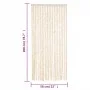 Cortina antimoscas chenilla beige y blanco 56x200 cm de vidaXL, Mosquiteras para ventanas - Ref: Foro24-377340, Precio: 38,68...