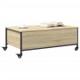 Mesa de centro con ruedas madera ingeniería Sonoma 91x55x34 cm de vidaXL, Mesas de centro - Ref: Foro24-842297, Precio: 89,76...