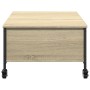 Mesa de centro con ruedas madera ingeniería Sonoma 91x55x34 cm de vidaXL, Mesas de centro - Ref: Foro24-842297, Precio: 89,76...