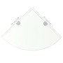 Estante de esquina con soportes cromados vidrio claro 35x35 cm en Estanterías | Comprar online en Foru.es